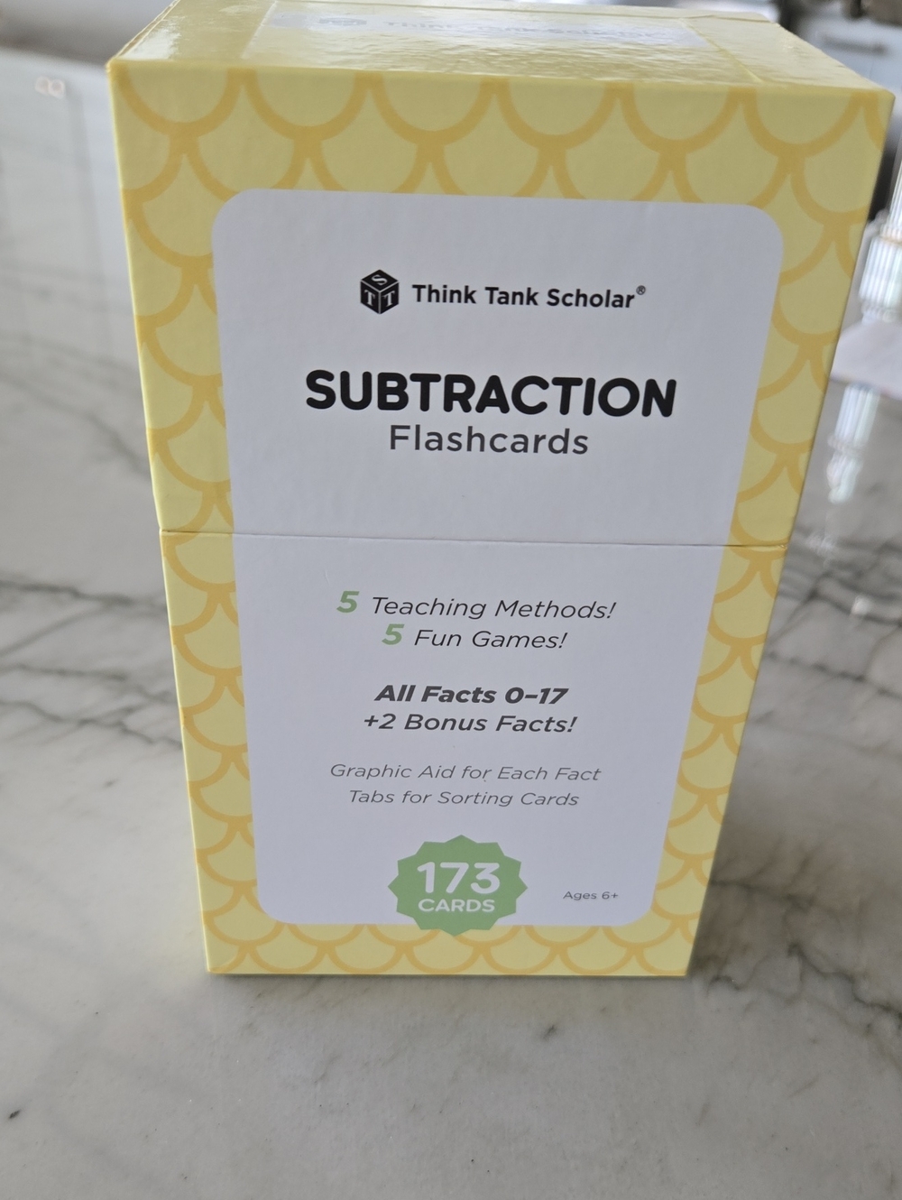 Think Tank Scholar Subtraction Flashcards - Yellow
